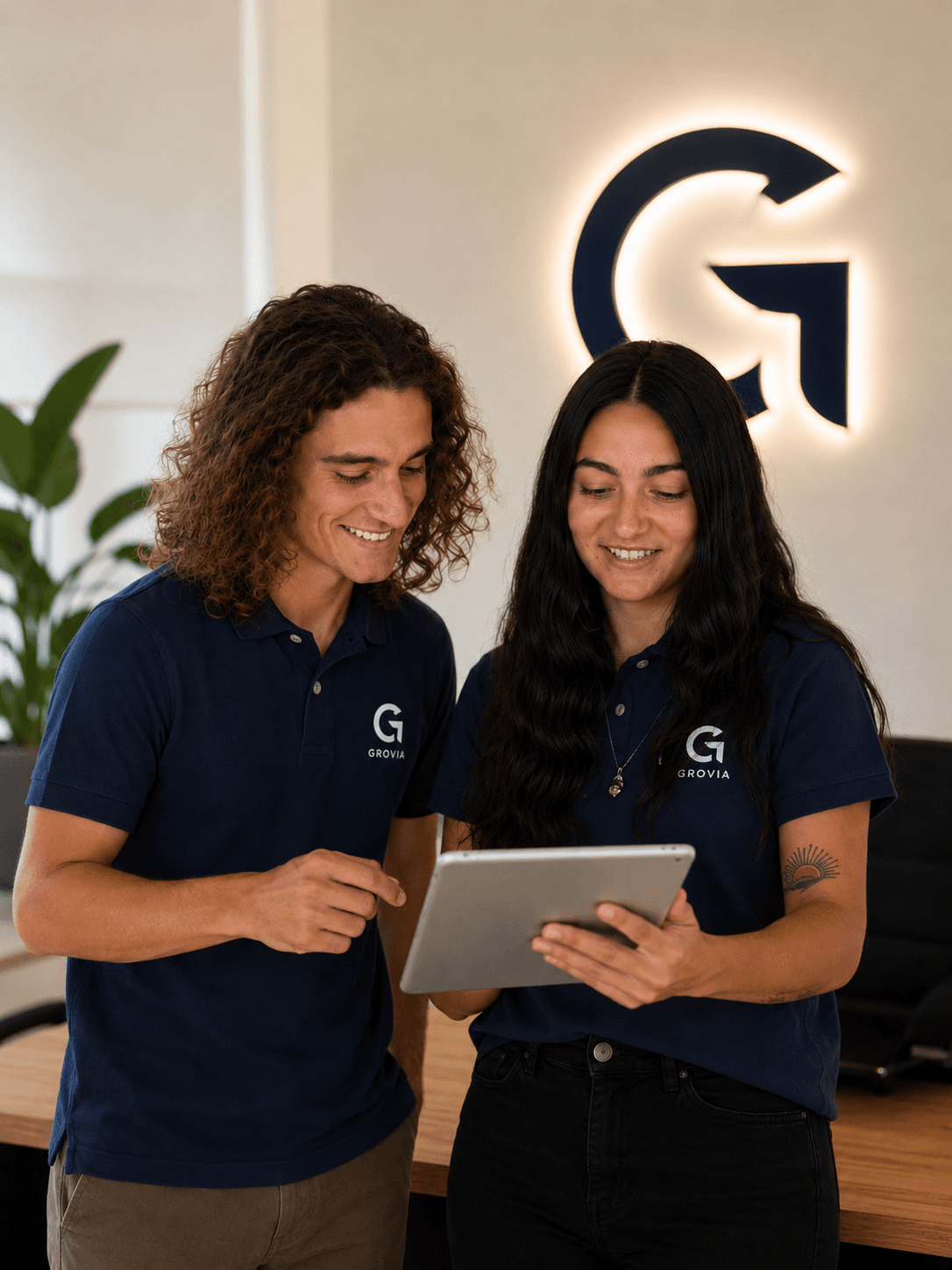 Valentín y Martina, equipo de Grovia